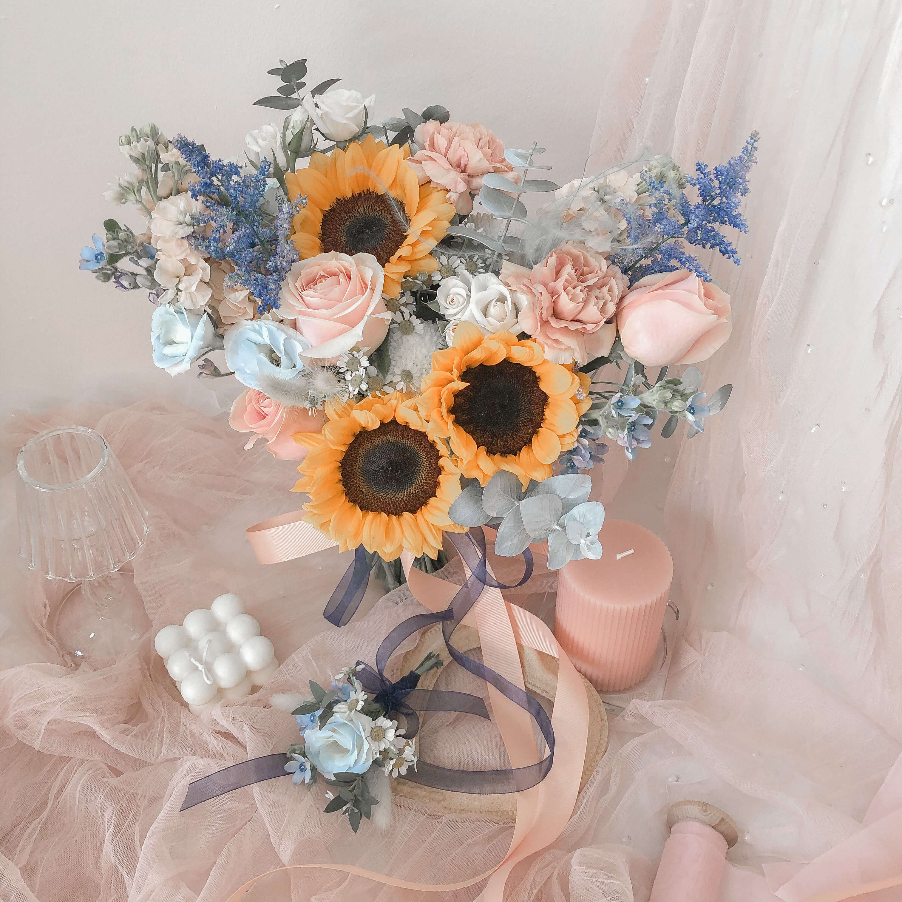 Rustic Sunflower Bridal Bouquet